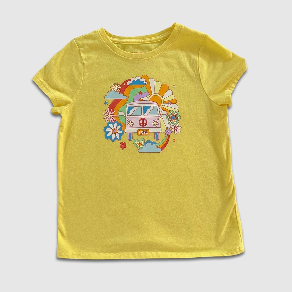 Yellow Cat & Jack T-Shirt with Colorful Graphic